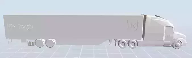 UPS freight Truck 3D print model