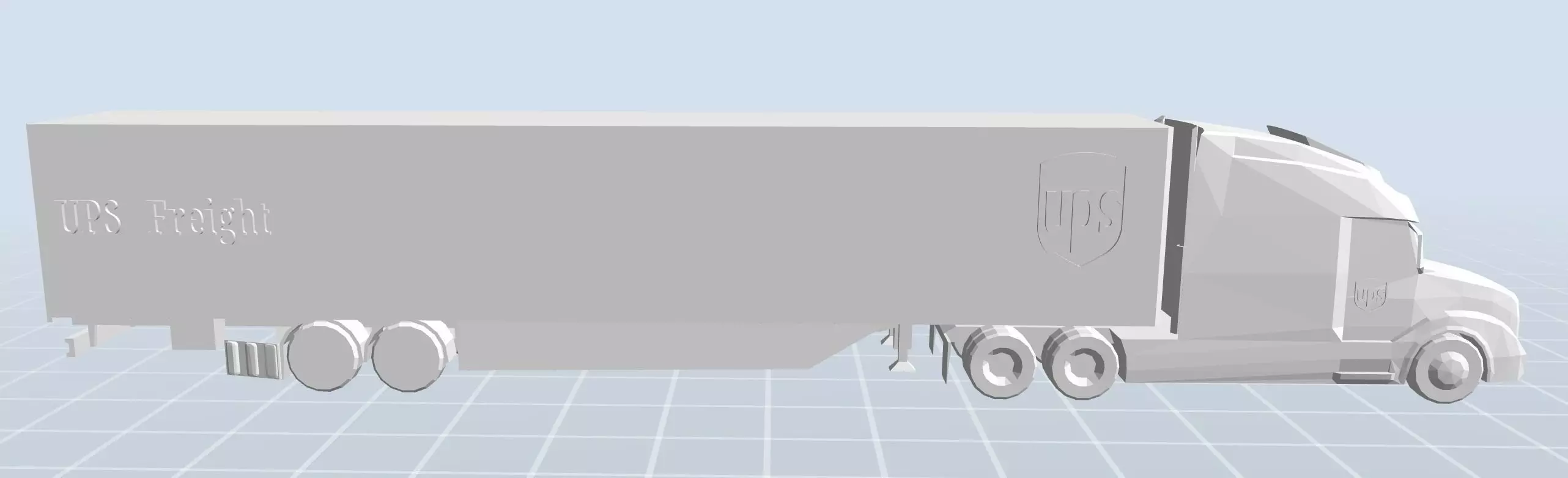 UPS freight Truck 3D print model_0