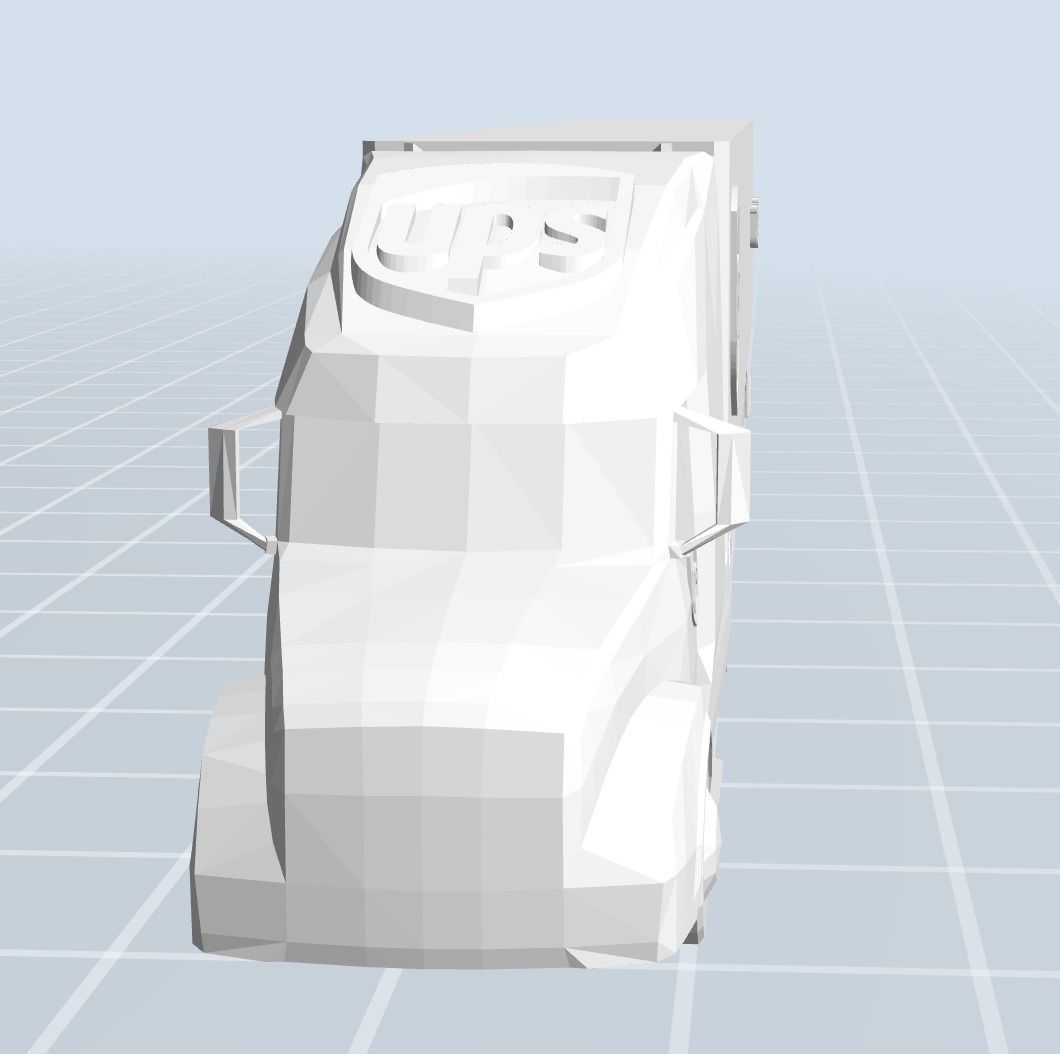 UPS freight Truck 3D print model_1