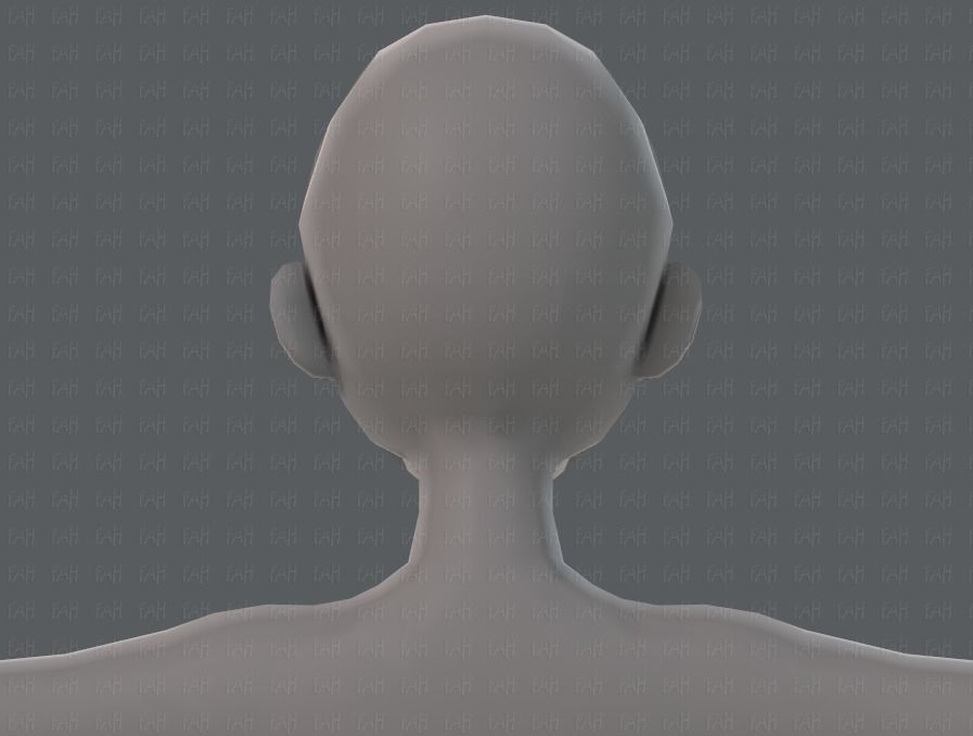 Base mesh woman 11 Low-poly 3D model_21