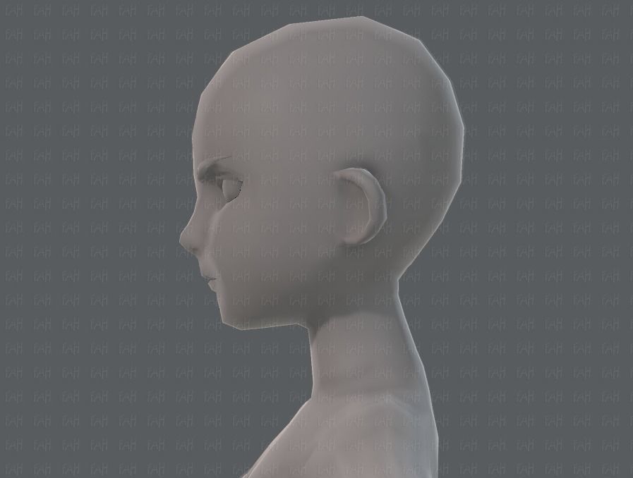 Base mesh woman 11 Low-poly 3D model_23