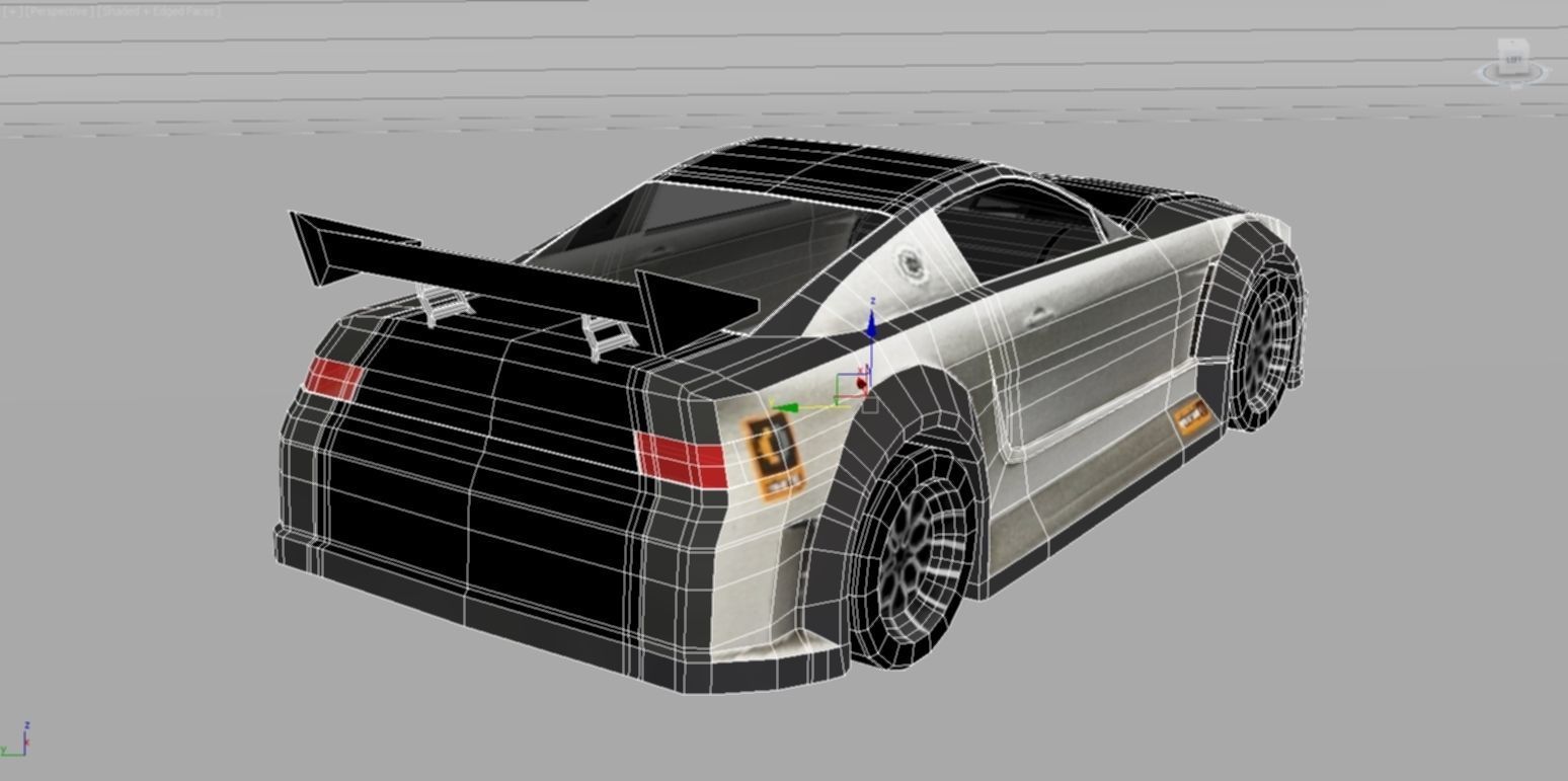 drift car lowpoly Low-poly 3D model_4