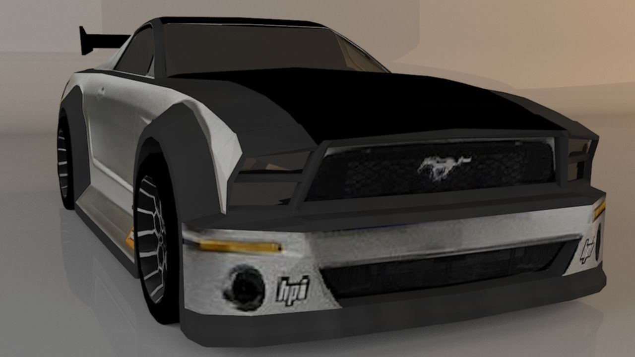 drift car lowpoly Low-poly 3D model_2