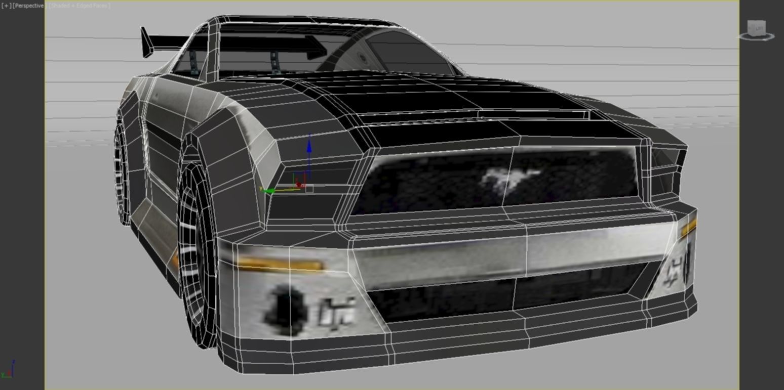 drift car lowpoly Low-poly 3D model_3