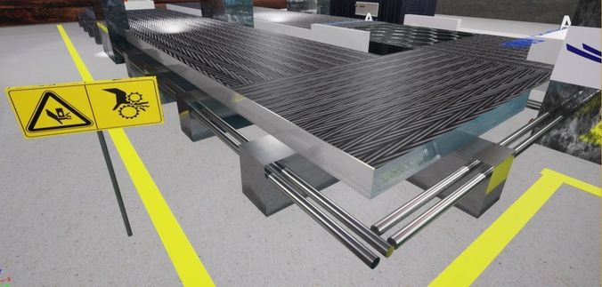3D REALISTIC CONVEYOR steel beam 3D model
