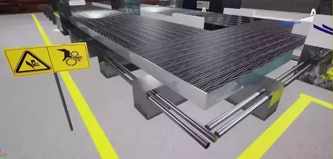 3D REALISTIC CONVEYOR steel beam 3D model