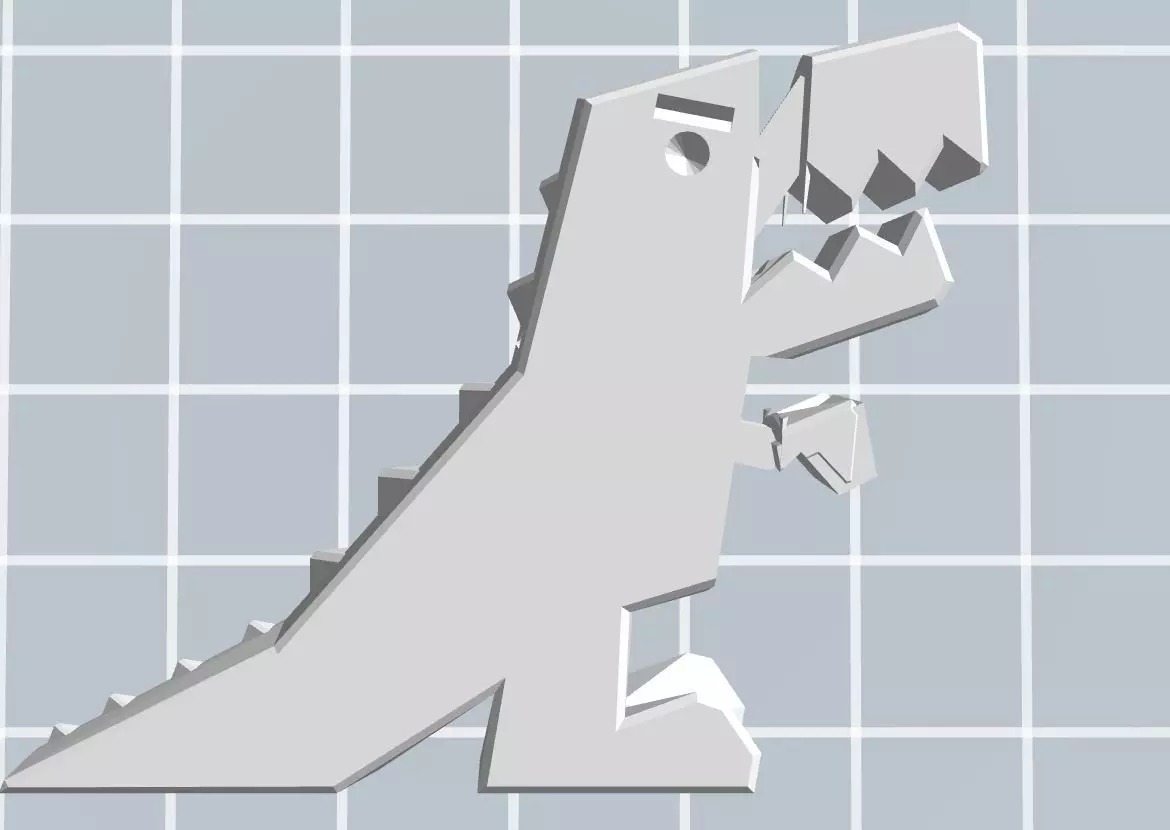 3D T-REX with moving arms and mouth 3D print model