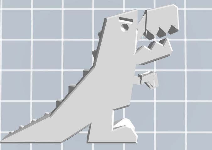 3D T-REX with moving arms and mouth 3D print model