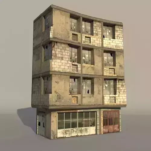 Middle East destroyed house for game num03 Free 3D model