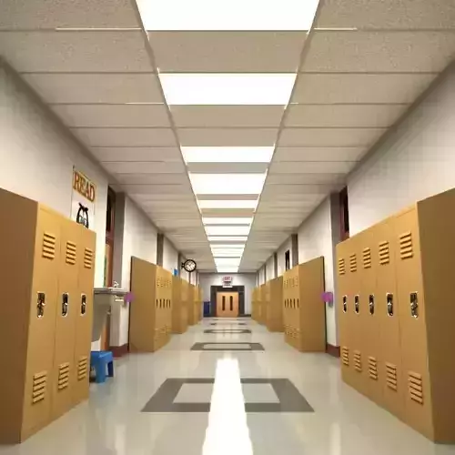 School Hallway 3D model