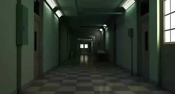 Scary Hallway 3D model