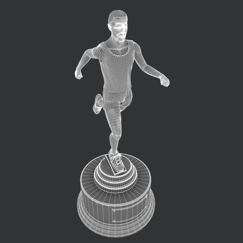 Runner Trophy 3D model_8