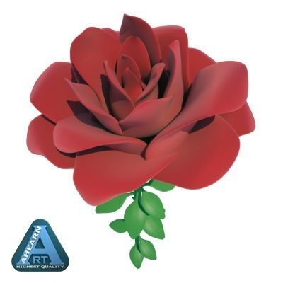 Roses rose 3D model_2