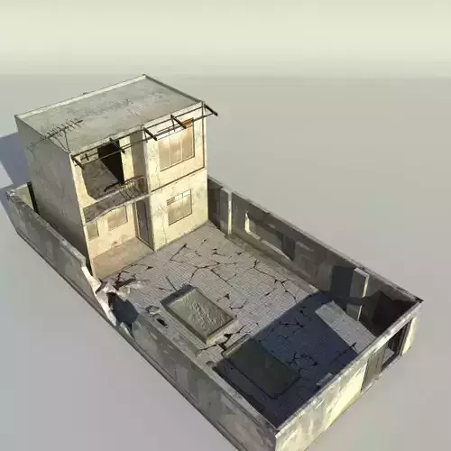 Middle East destroyed house for game num04 3D model