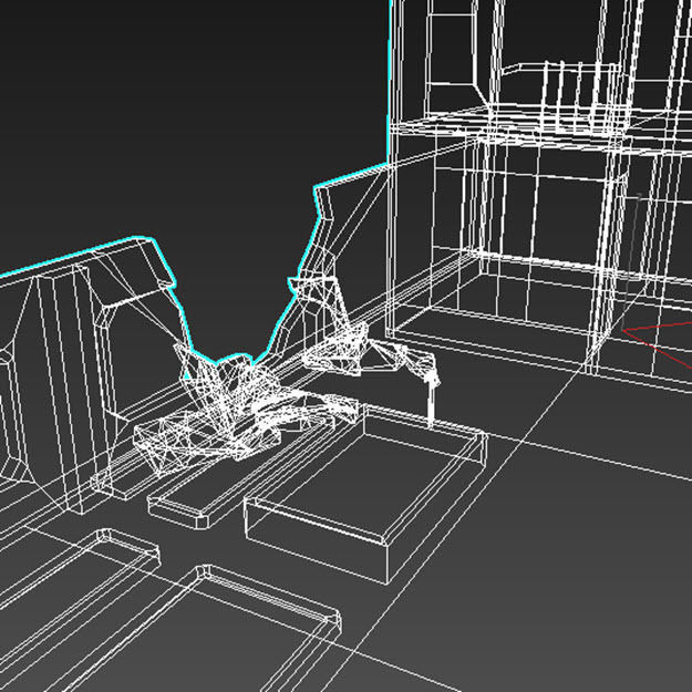 Middle East destroyed house for game num04 3D model_6