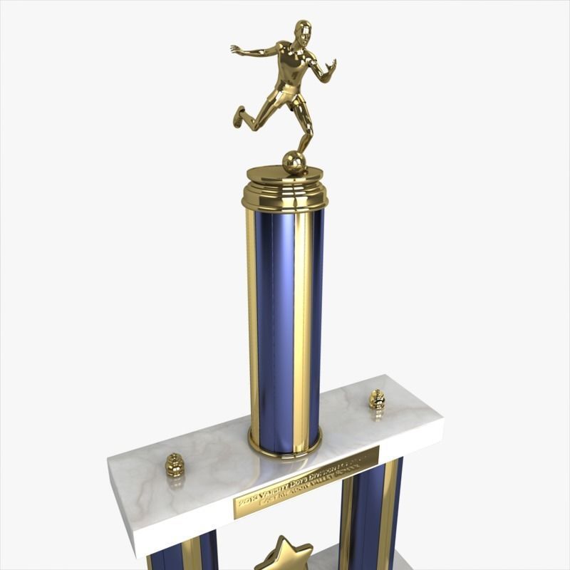 Soccer Trophy 3D model_3