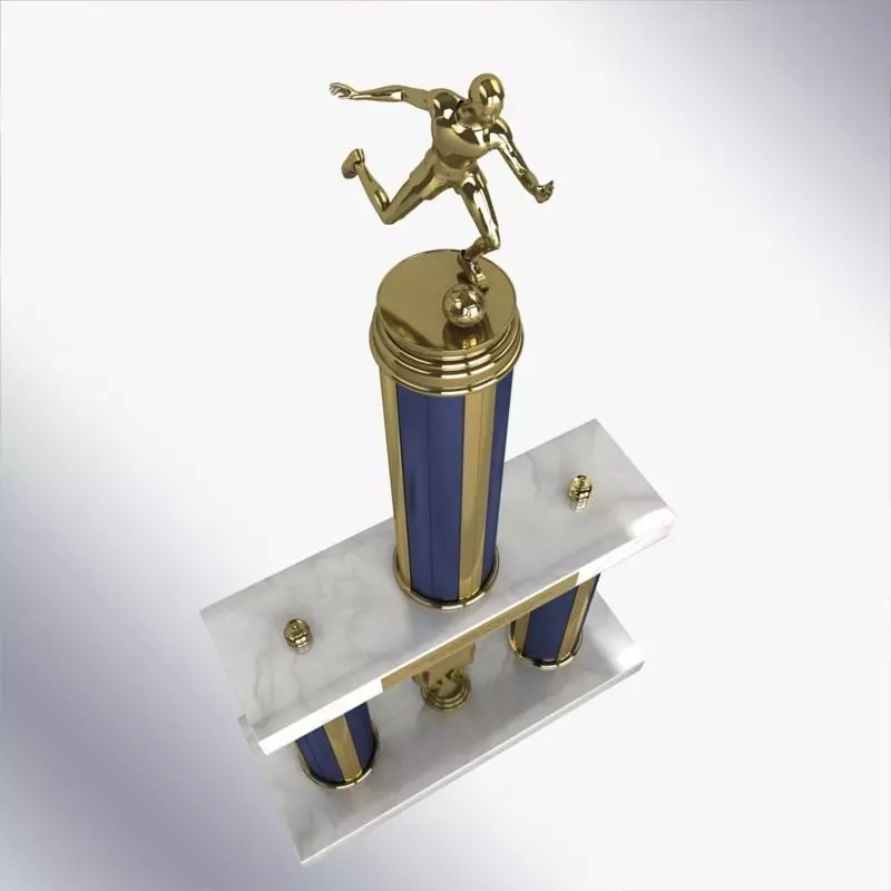 Soccer Trophy 3D model_0