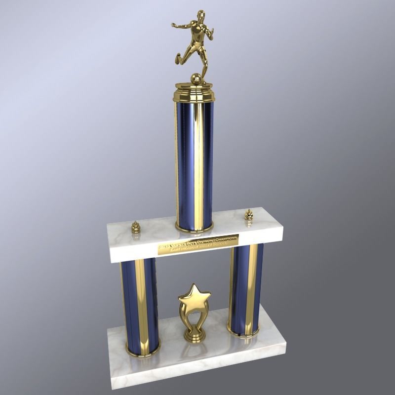 Soccer Trophy 3D model_1