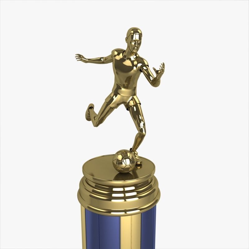 Soccer Trophy 3D model_4