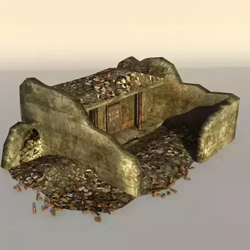 Middle East destroyed house for game num07 3D model