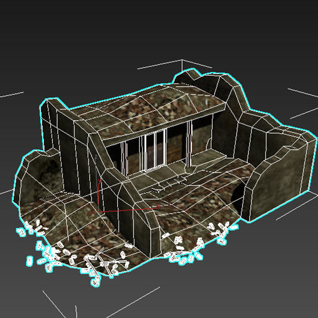 Middle East destroyed house for game num07 3D model_4