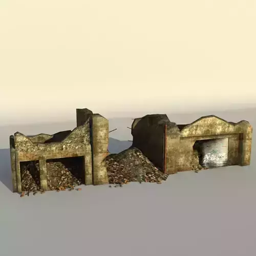 Middle East destroyed house for game num06 3D model