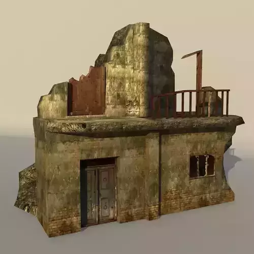 Middle East destroyed house for game num05 3D model
