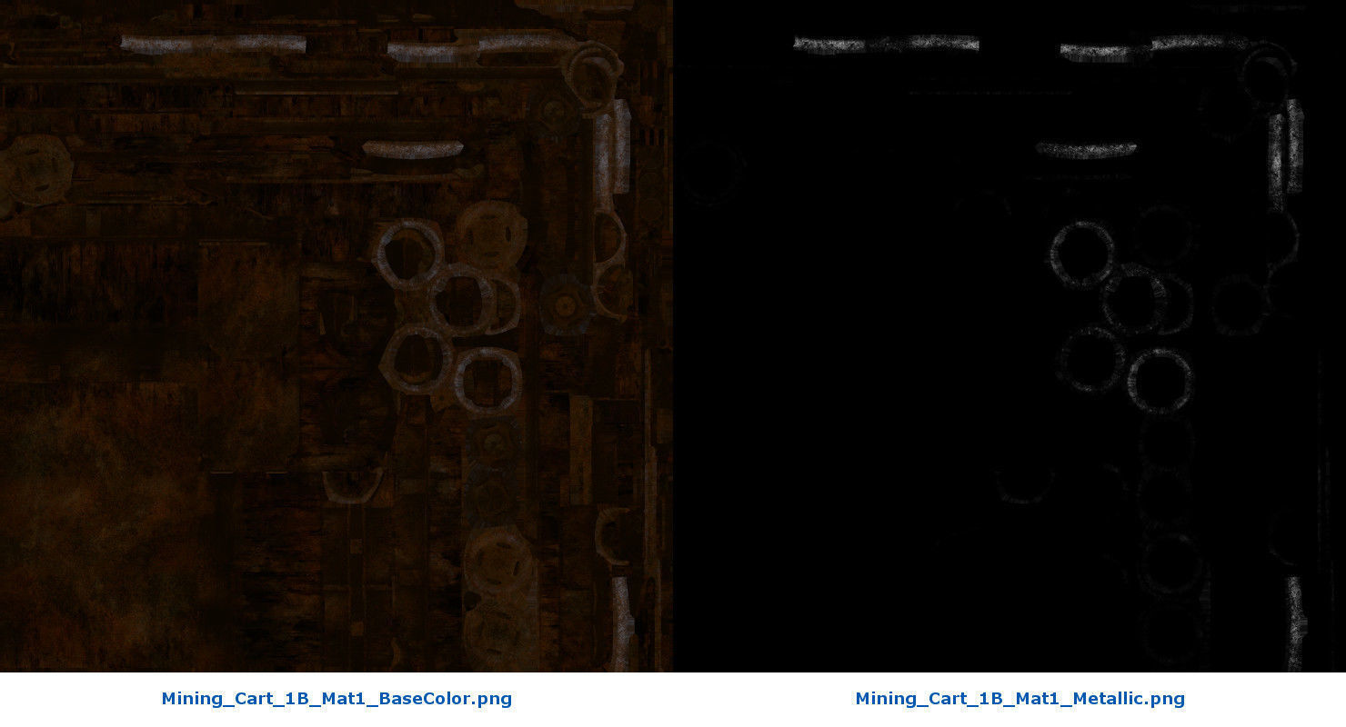 Mining Cart 1B Low-poly 3D model_9