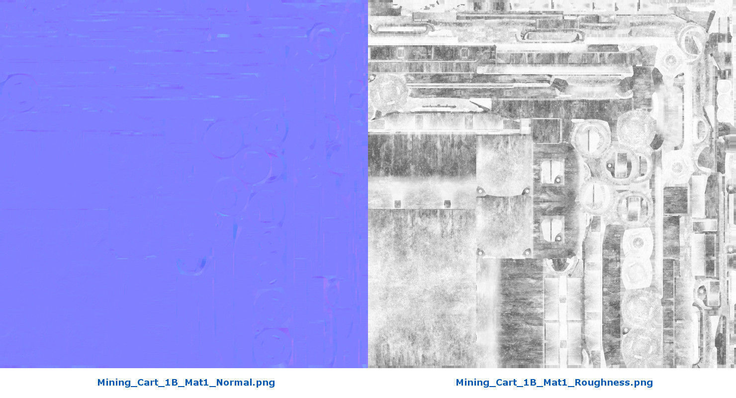 Mining Cart 1B Low-poly 3D model_10
