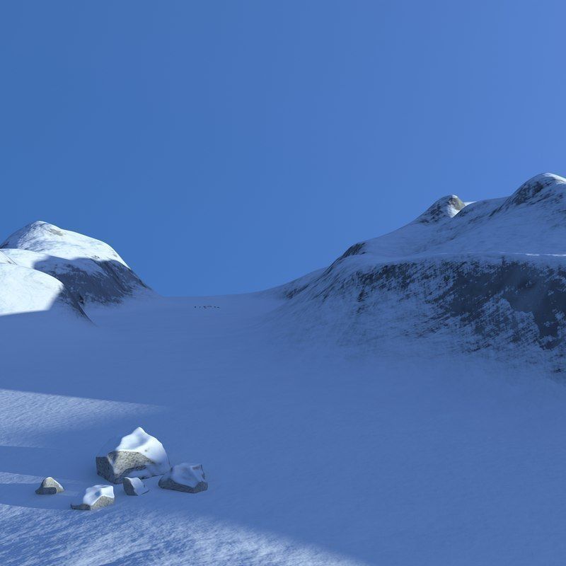 Snowy Mountain 3D model_11