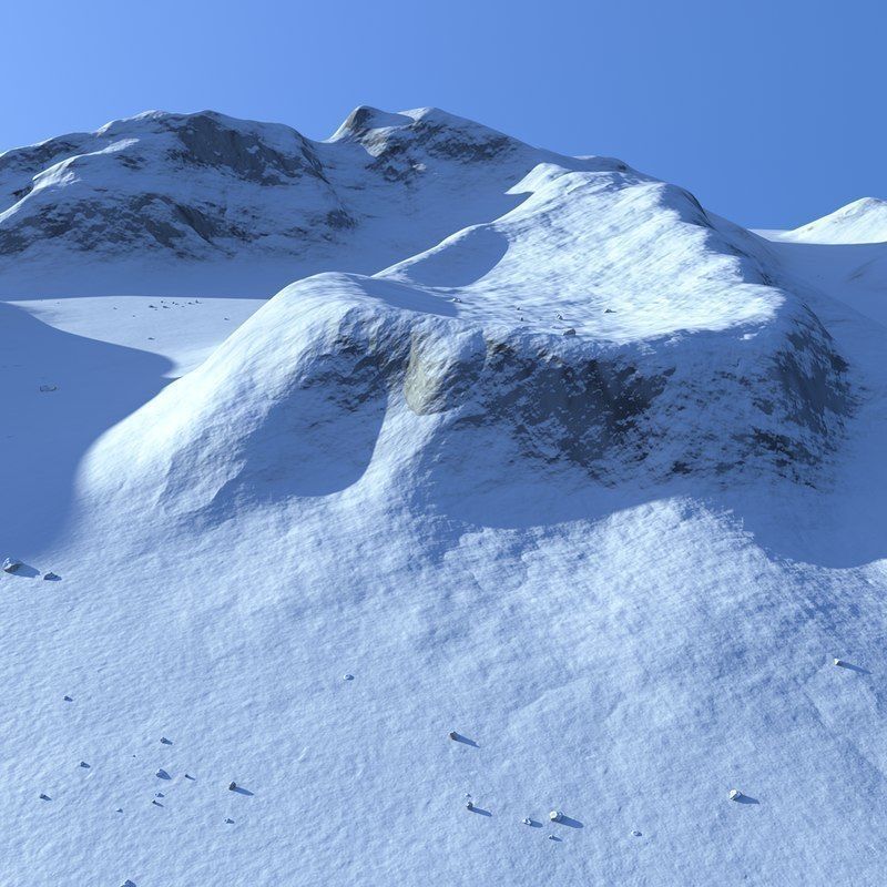 Snowy Mountain 3D model_12