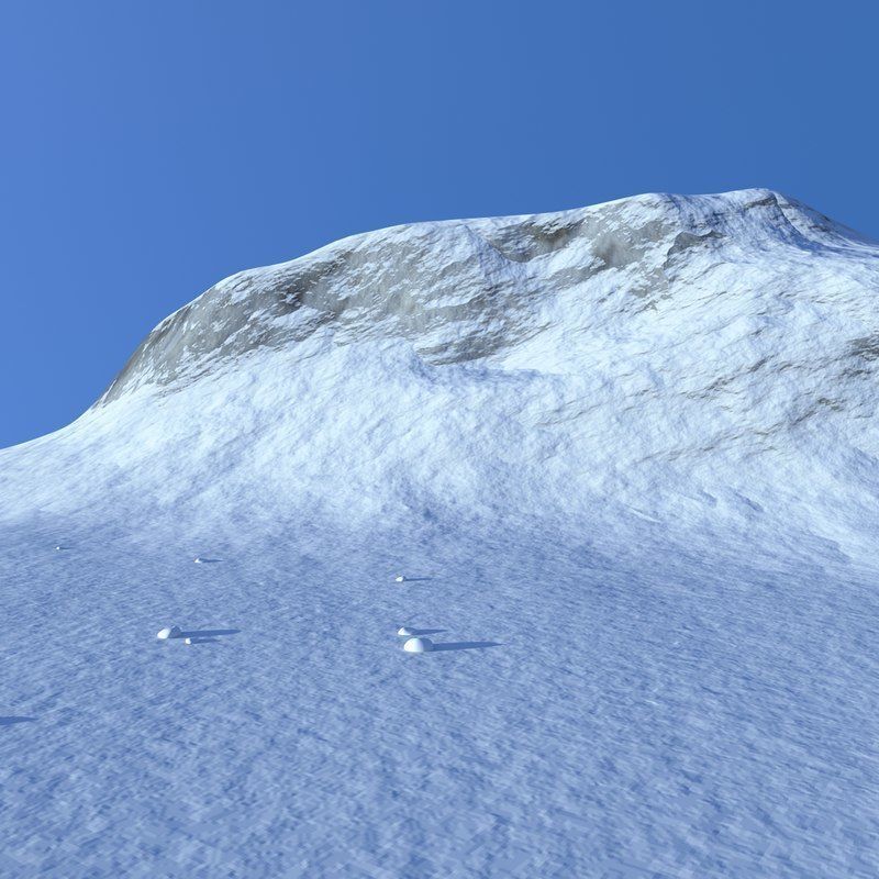 Snowy Mountain 3D model_10