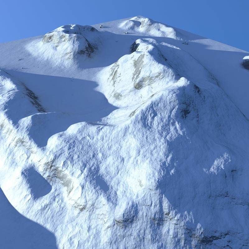 Snowy Mountain 3D model_8