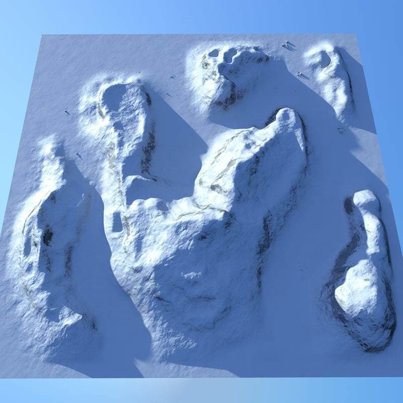 Snowy Mountain 3D model_6