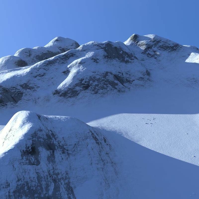 Snowy Mountain 3D model_5