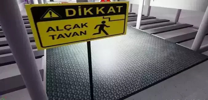 DANGER PLAQUE LOW CEILING Free 3D model