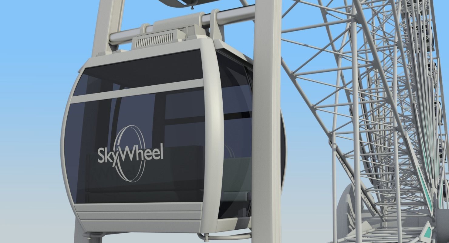 Sky Wheel With Platform Max 3D model_15