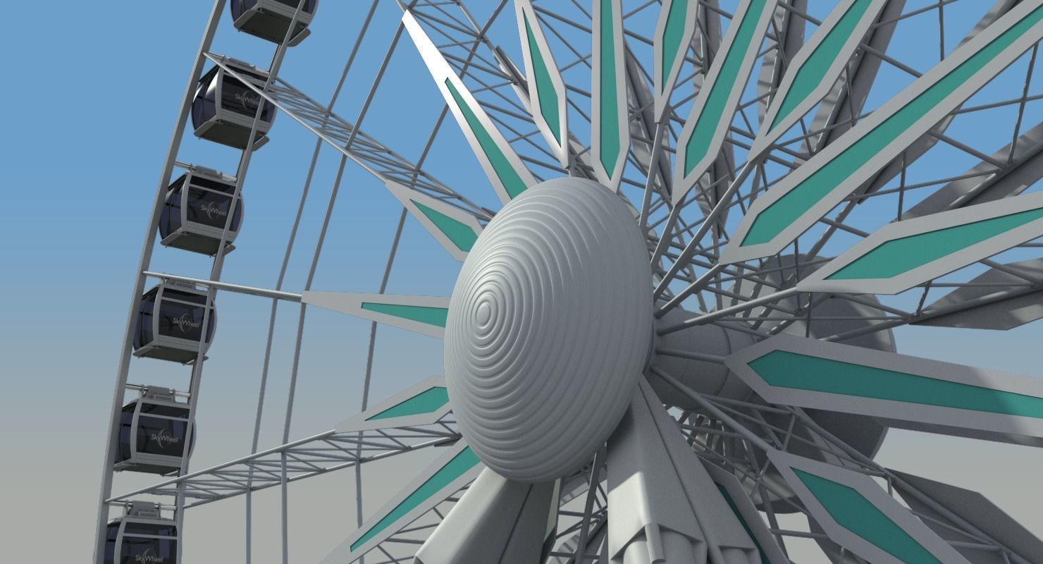 Sky Wheel With Platform Max 3D model_23