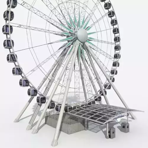 Sky Wheel With Platform Max 3D model
