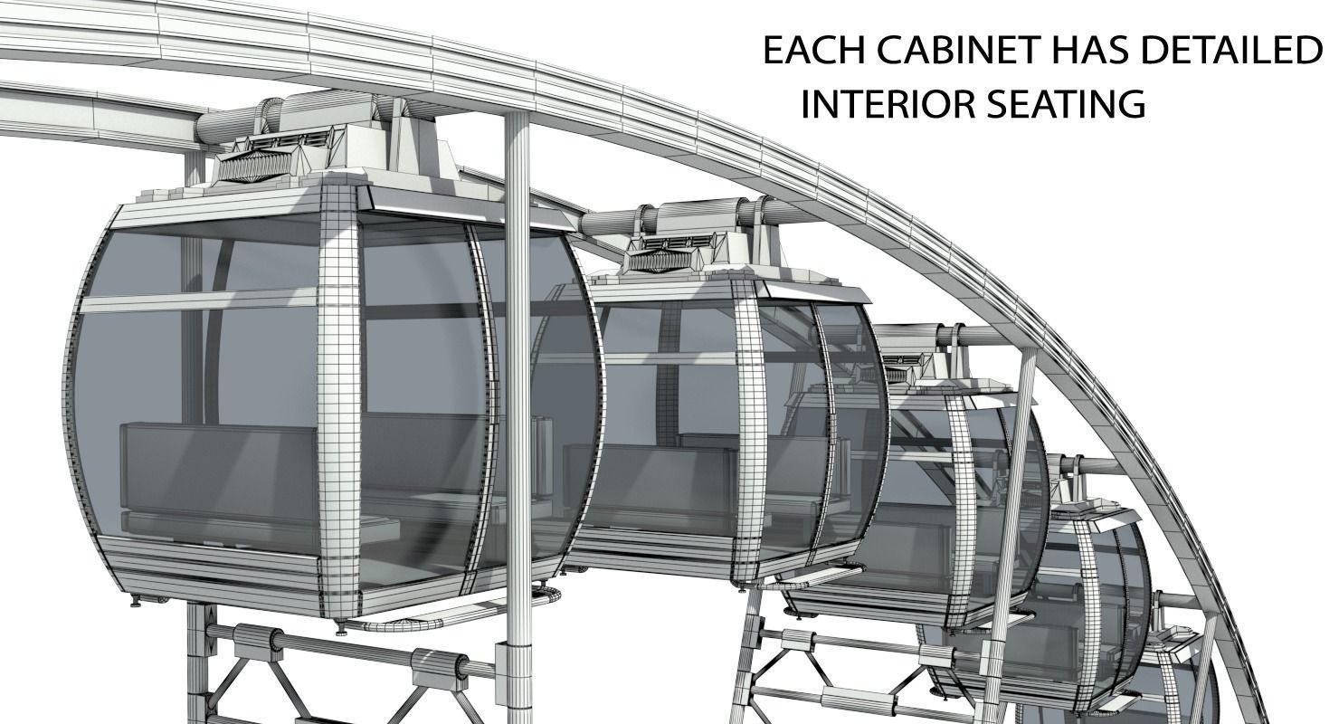 Sky Wheel With Platform Max 3D model_41