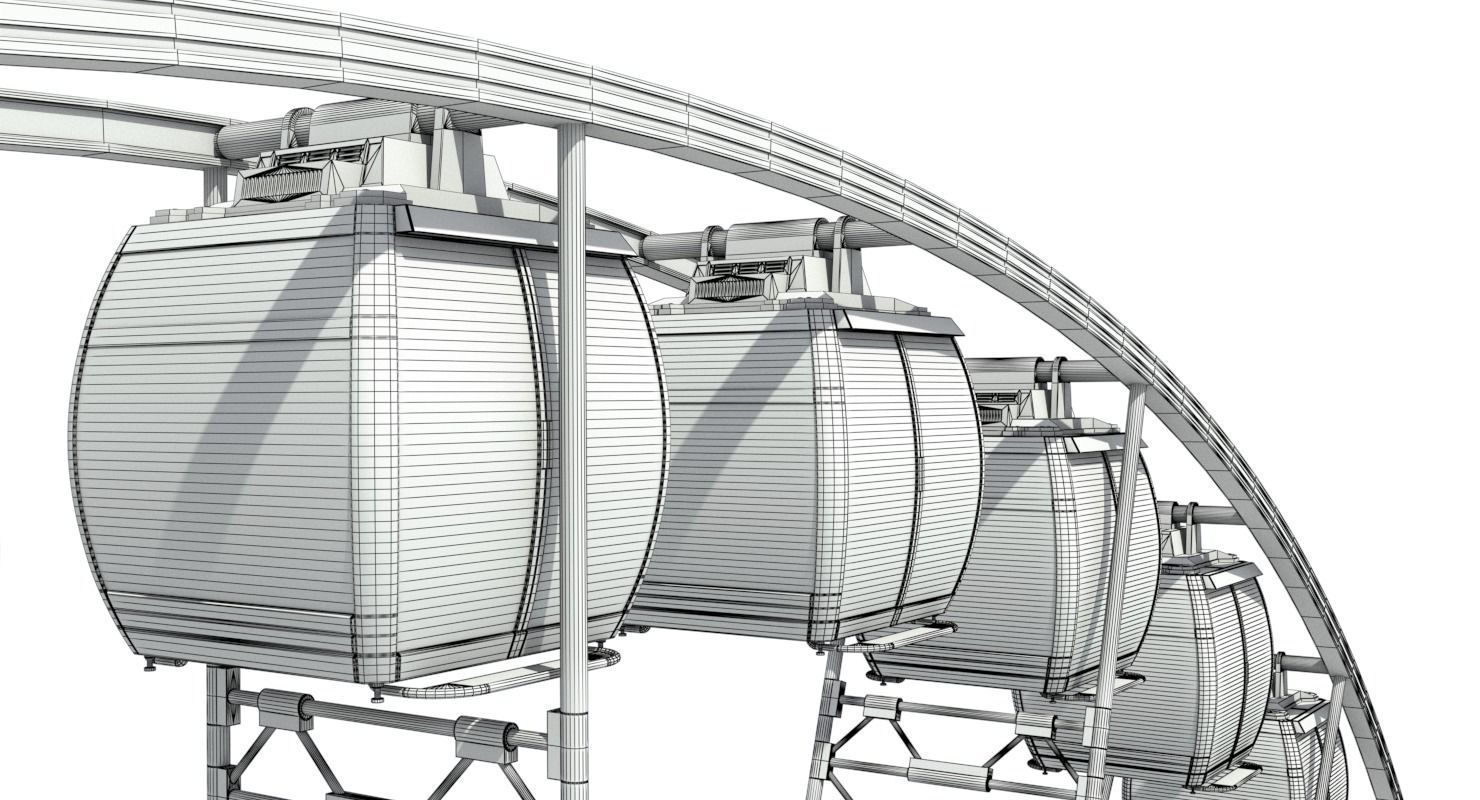 Sky Wheel With Platform Max 3D model_34