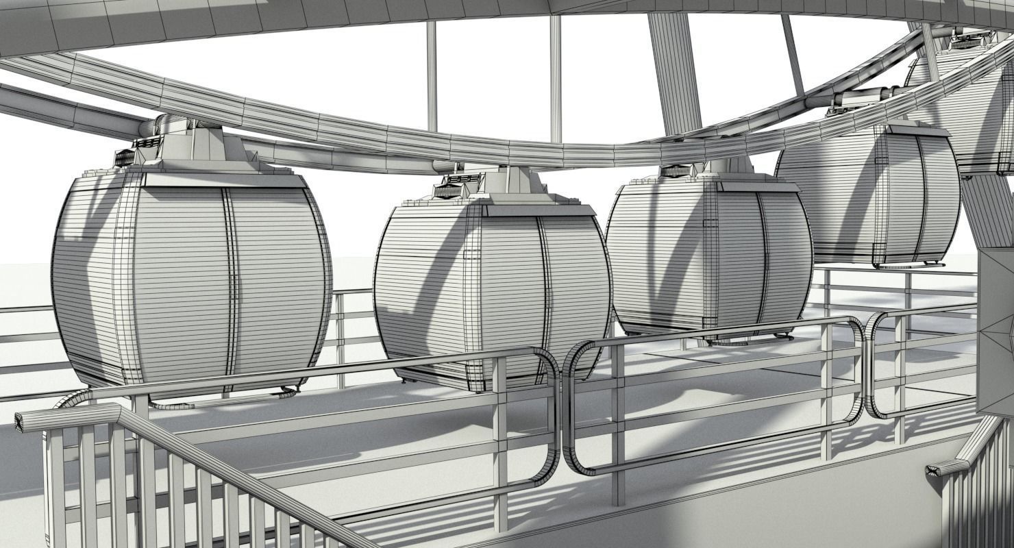 Sky Wheel With Platform Max 3D model_32
