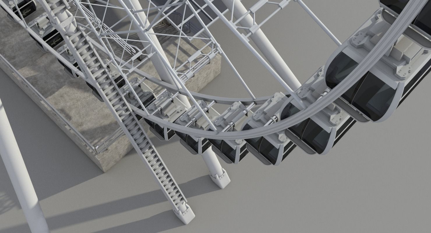 Sky Wheel With Platform Max 3D model_22