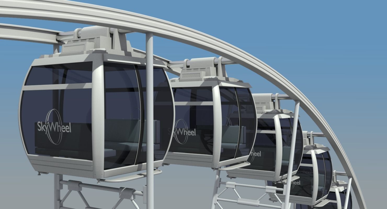 Sky Wheel With Platform Max 3D model_13