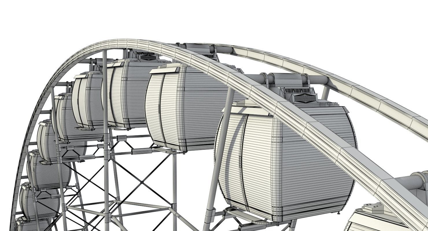 Sky Wheel With Platform Max 3D model_36