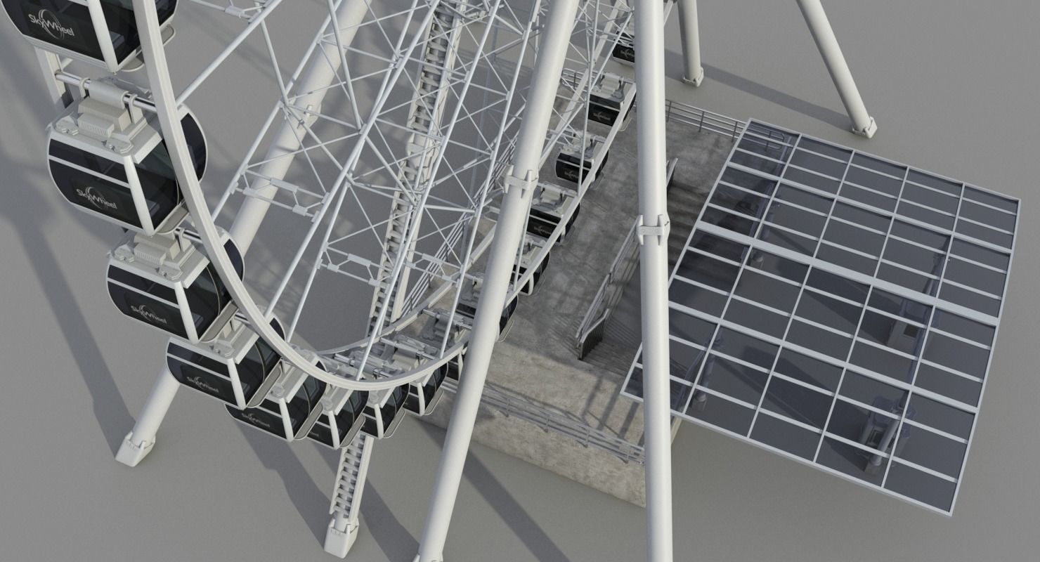 Sky Wheel With Platform Max 3D model_21