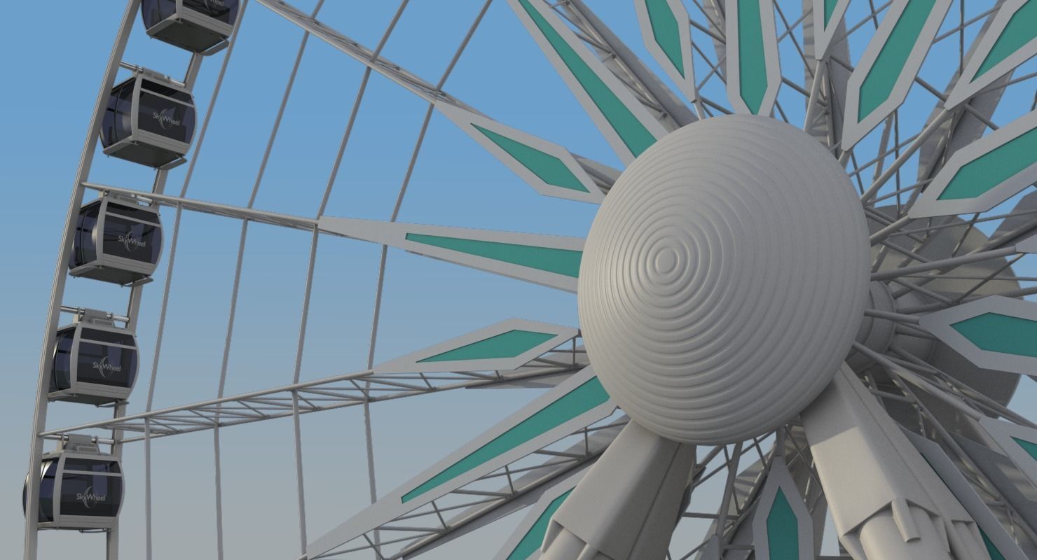 Sky Wheel With Platform Max 3D model_10