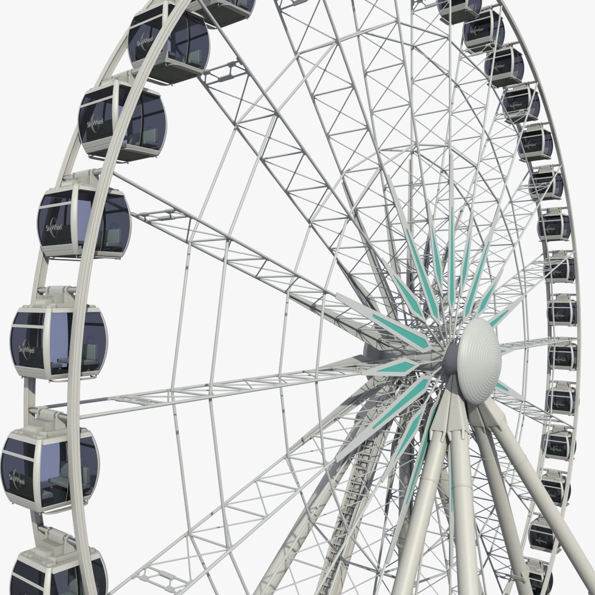 Sky Wheel With Platform Max 3D model_2