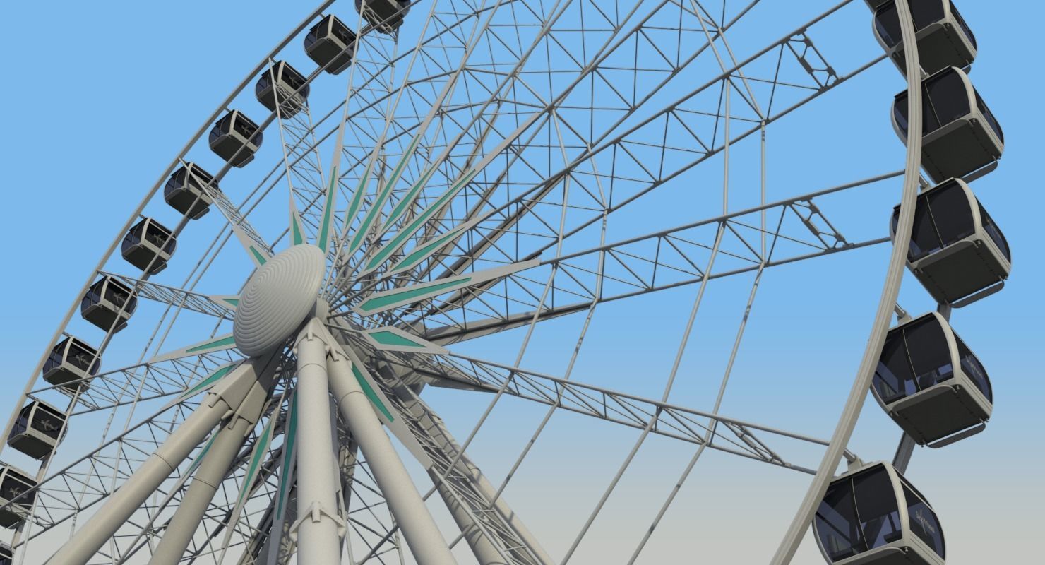 Sky Wheel With Platform Max 3D model_25