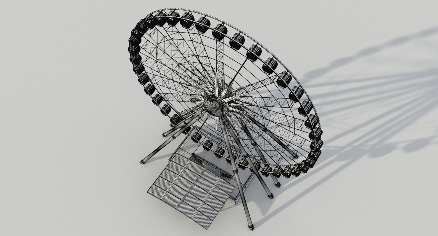 Sky Wheel With Platform Max 3D model_30